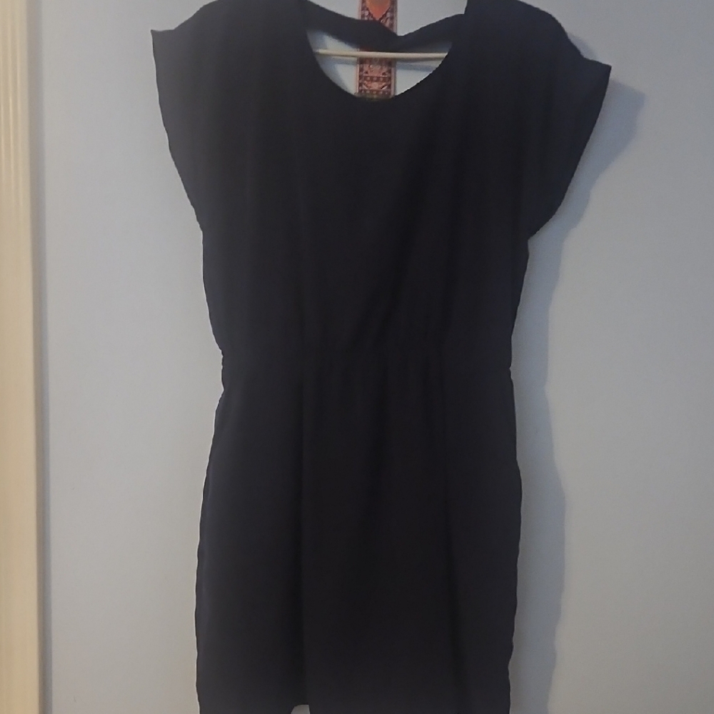 Knox Rose Dark Blue Sheath Mini Dress with Flutter Cap Sleeves